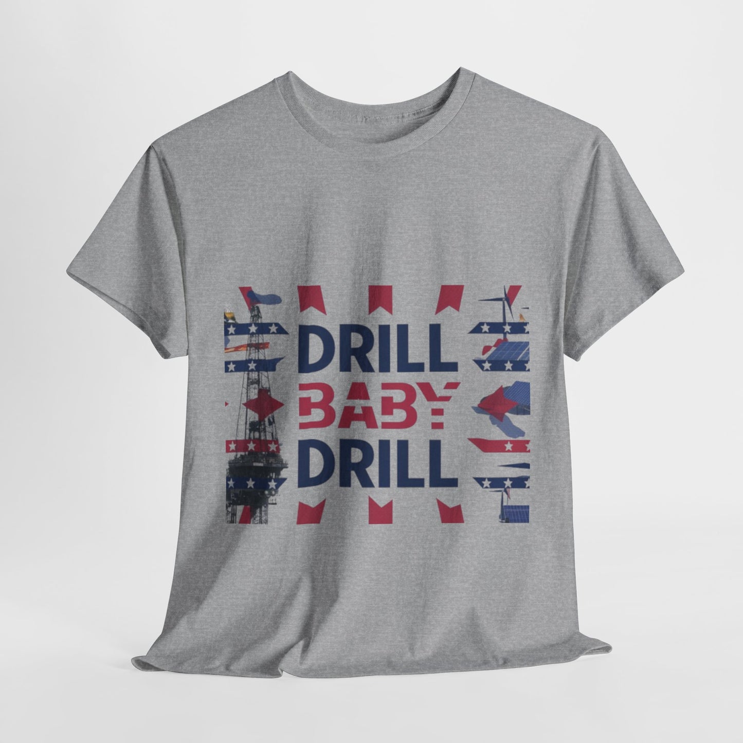 Drill Baby Drill Red & Blue Tee