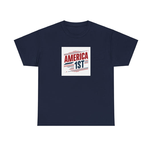 America Fist Striped Tee