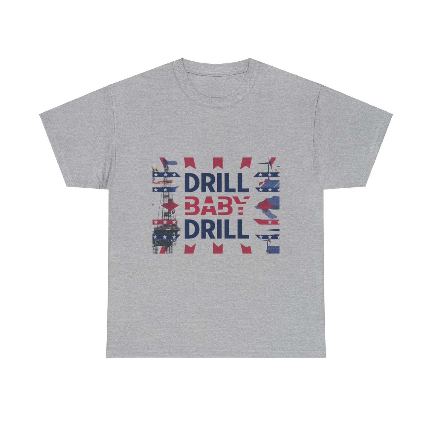 Drill Baby Drill Red & Blue Tee