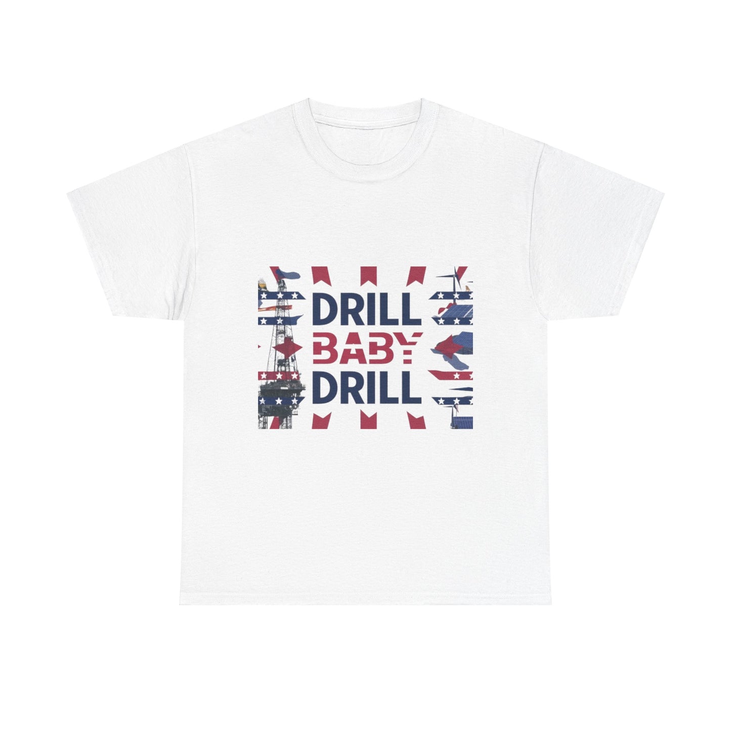 Drill Baby Drill Red & Blue Tee