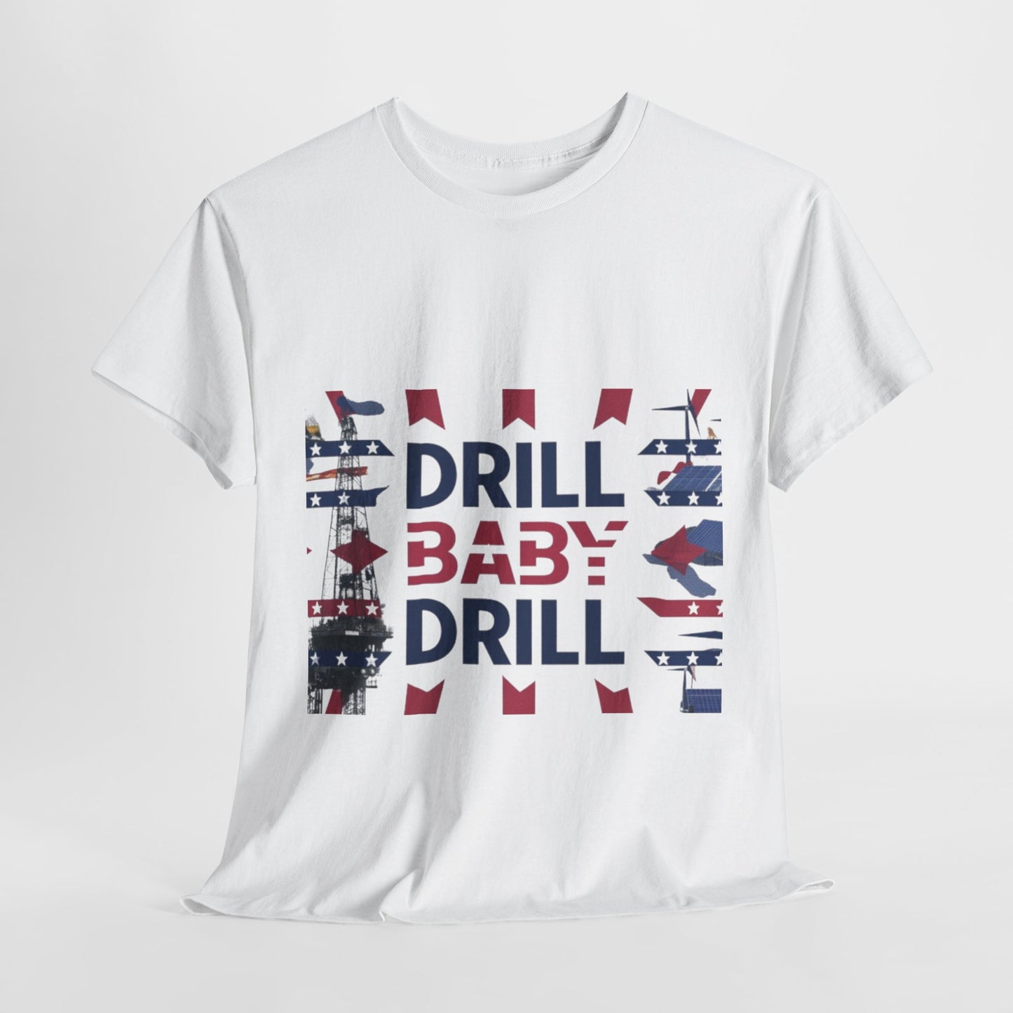 Drill Baby Drill Red & Blue Tee